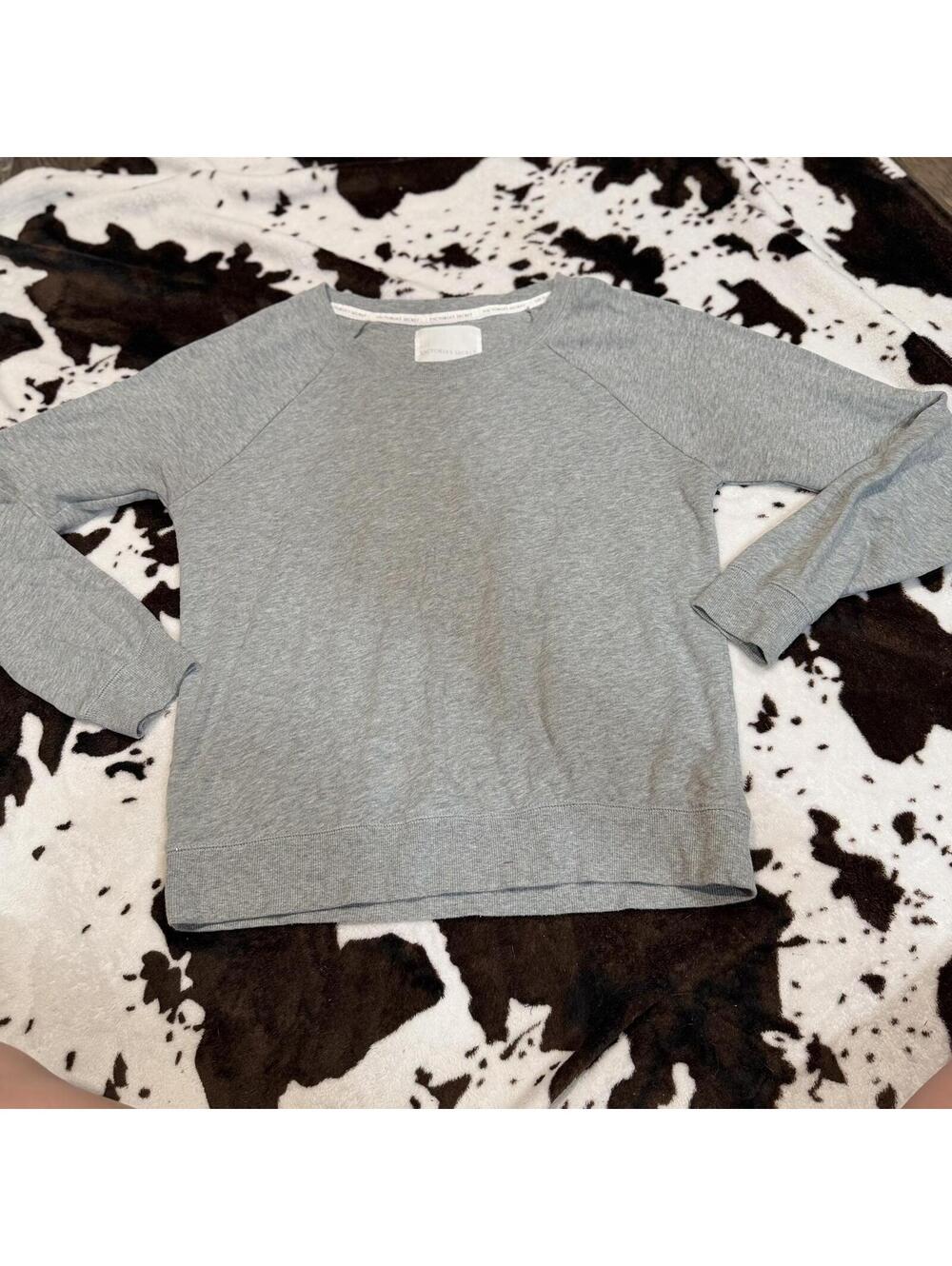 Victoria’s Secret Angel Wing Bling Sweatshirt Gray Pullover Size Large